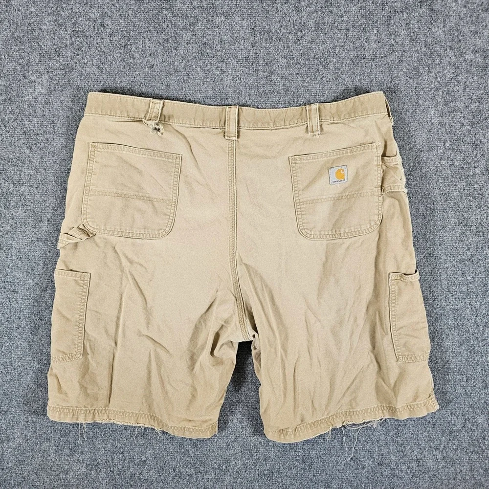 Carhartt Mens B147 DKH Original Fit Work Carpenter Shorts Tag Size 44 Beige Flaw